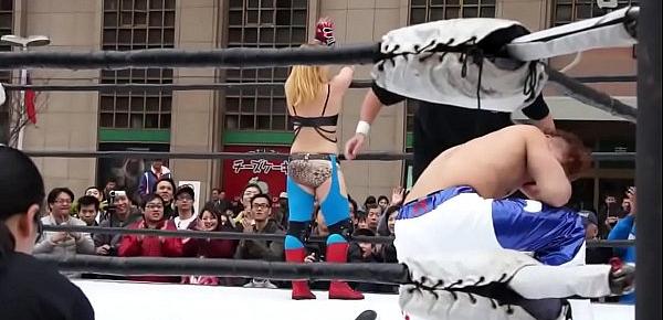  2013.1.27NTW新台灣娛樂摔角聯盟  鬥魚 vs Apple Miyuki アップルみゆき (大阪職摔)